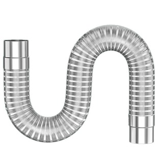 不锈钢伸缩软管排气管配件加长烟道耐 速发燃气热水器排烟管强排式