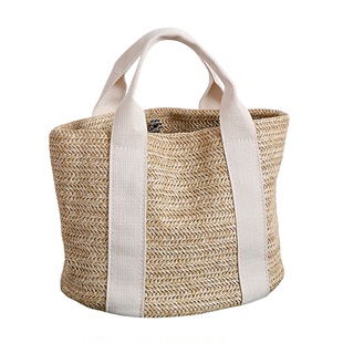 日常 休闲草编包饭盒袋子手提z便当包户外度假沙滩包野餐手拎袋
