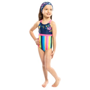 儿童泳衣度假沙滩防晒游泳女童连体泳衣速干 不退换UPF50 SW319