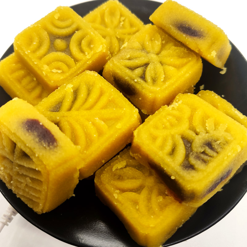 老字号传统赤红豆沙上海仙特产零食饼小盒装 功德林绿豆糕点心老式