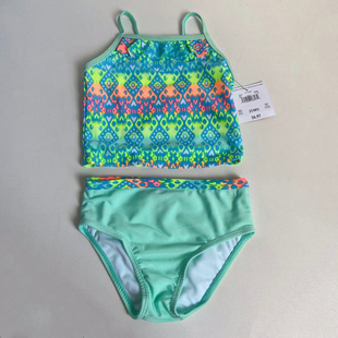 op女孩游泳泳衣两件套 女童夏季 新款 泳衣套装 出口 外贸