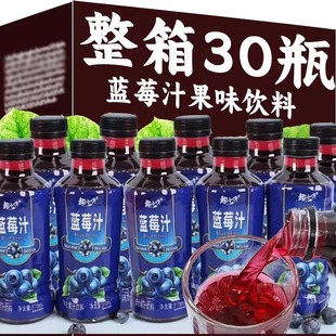 蓝莓果味饮品 0脂肪网红夏季 蓝莓汁复合果汁饮料一整箱310ml小瓶装