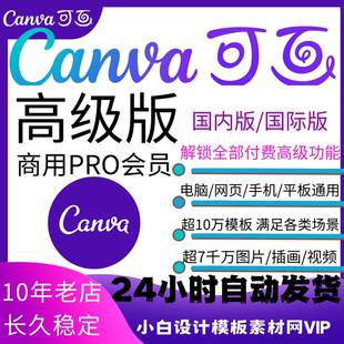 视频图片设计素材网VIP 国内国际PRO海量模版 Canva可画会员高级版