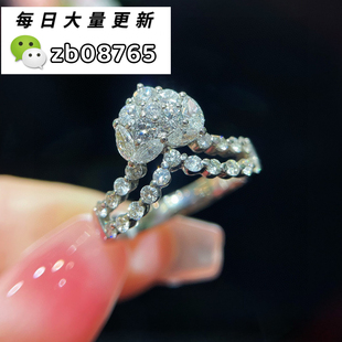 爱心戒指日本中古回流珠宝首饰 18金K镶嵌天然钻石设计款