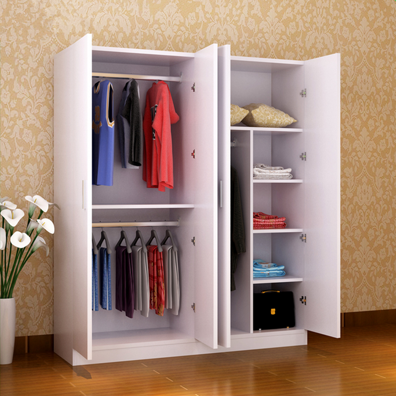 实木衣柜组合家具衣橱简约2门3门4整体木质柜子大衣柜儿童衣柜