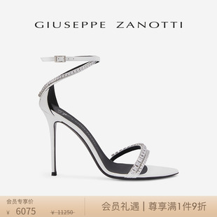 Giuseppe ZanottiGZ女士优雅水钻尖头细高跟鞋 凉鞋