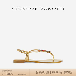 ZanottiGZ女士水钻鹦鹉造型配饰凉拖鞋 Giuseppe