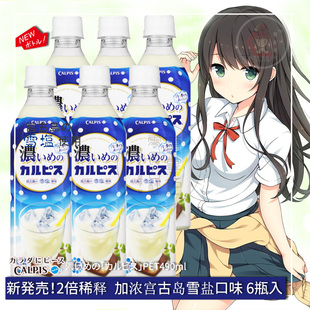 加浓宫古岛雪盐味490mlX5瓶 日本进口饮料卡乐比斯CALPIS可尔必思