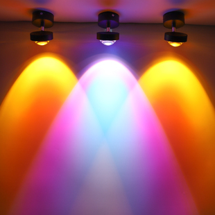 沙发背景墙壁灯 led天花灯可调角度吸顶嵌入式 客厅日不落射灯明装