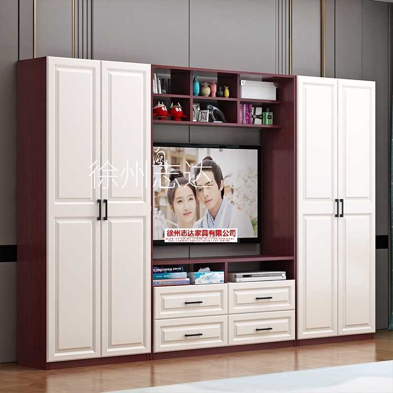 现代简约电视柜衣柜组合储物柜多功能液晶背景柜实木免漆环保订制