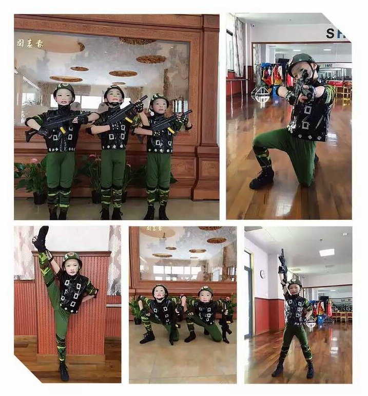 小荷风采小小兵迷彩表演 六一儿童兵娃娃演出服未来保卫者舞蹈服装