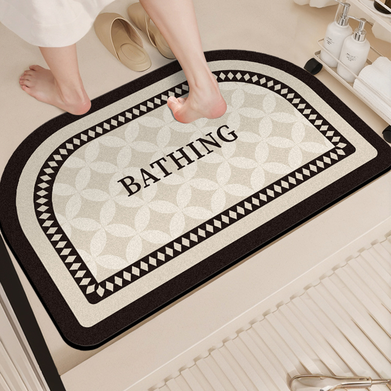 卫生间地垫浴室防滑强吸水厕所门口洗手间硅藻泥速干地毯脚垫家用