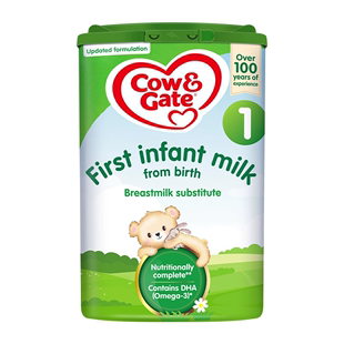 直邮 英国原装 6个月2桶 进口cow&gate牛栏幼儿配方牛奶粉1段0