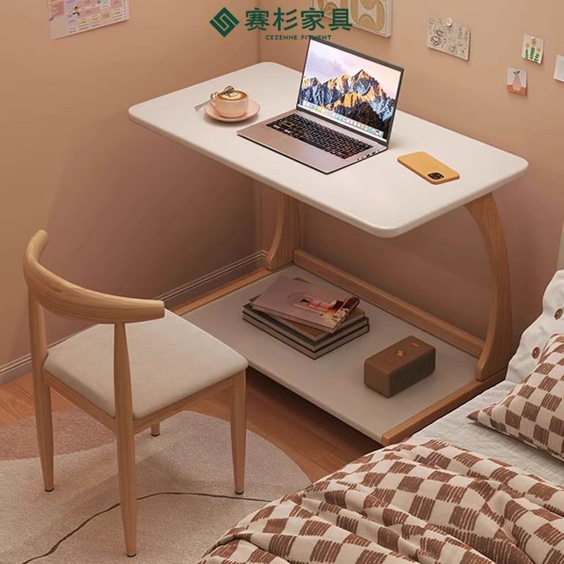 床边小桌子可移动实木腿书桌学生家用学习桌可移动沙发边几床边桌
