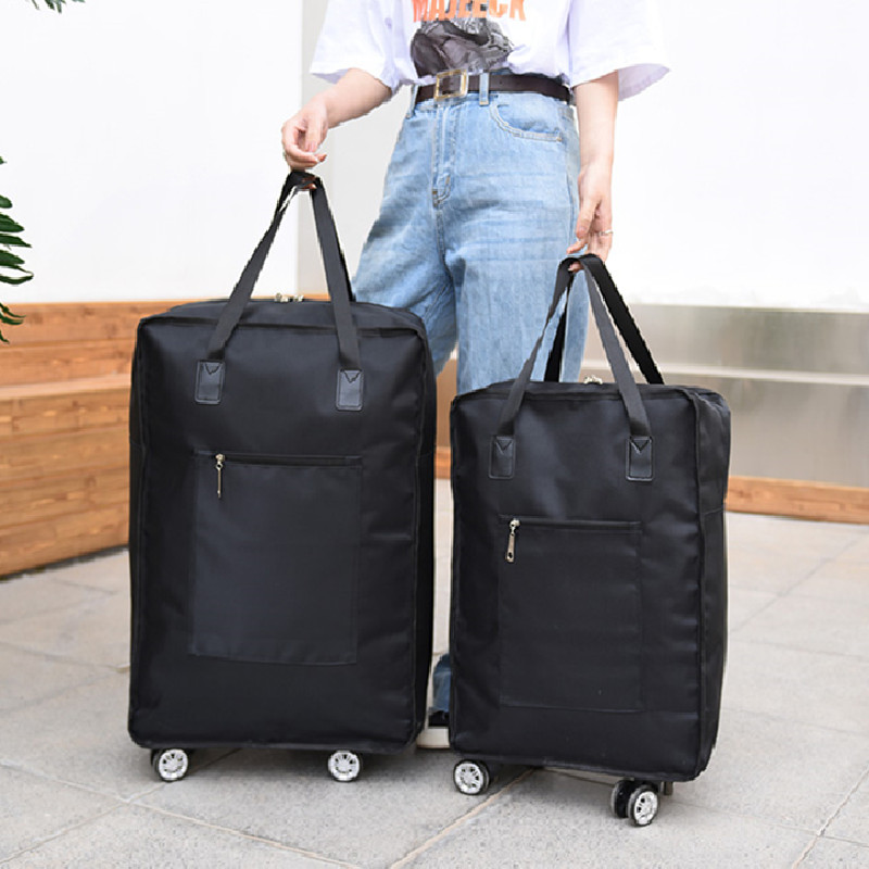 轮子行李袋折叠旅行包大容量超大学生衣服收纳包牛津布手提行李包
