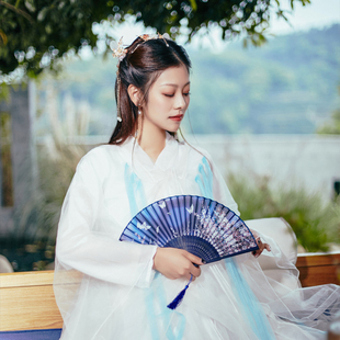 中国风古典折扇随身便携折叠扇旗袍舞蹈扇 古风杭州小扇子女式 夏季