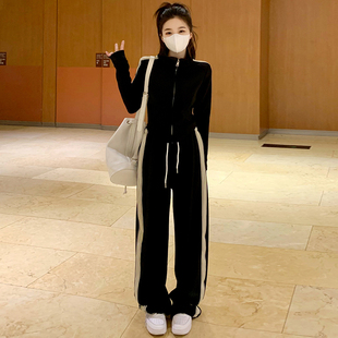 宽松显瘦卫衣运动两件套 女春秋季 新款 学生韩版 休闲套装 设计感时尚