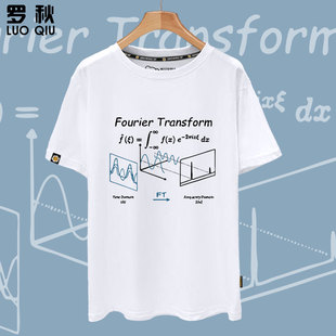 傅里叶变换麦克斯韦方程数学物理公式 极客理工短袖 t恤衫 男女半袖