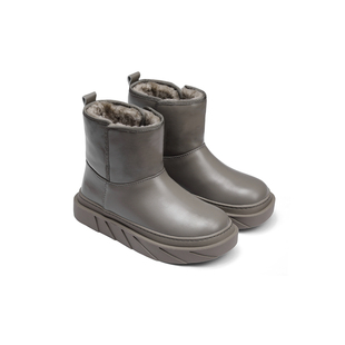 加绒加厚保暖厚底雪地靴 仿生城市系列 NUOGIC设计师品牌