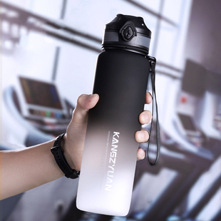 Tritan塑料水杯男女户外健身运动水壶1000ML超大容量渐变炫彩水瓶
