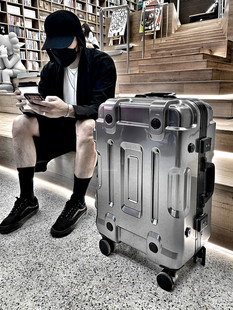28旅行箱20登机箱子24寸26静音拉杆箱 行李箱铝框万向轮男潮流时尚