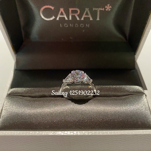 现货 london 英国carat 1克拉圆形人造钻石戒指 香港专柜代购