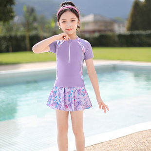 泳裙幼儿园儿童速干防晒洋气训练泳衣 公主式 女童泳衣女孩分体套装