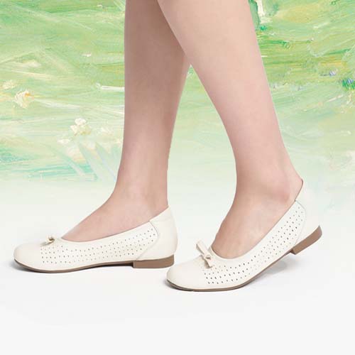 Pansy日本女士夏季 浅口单鞋 舒适透气镂空软底软面一脚蹬通勤女鞋