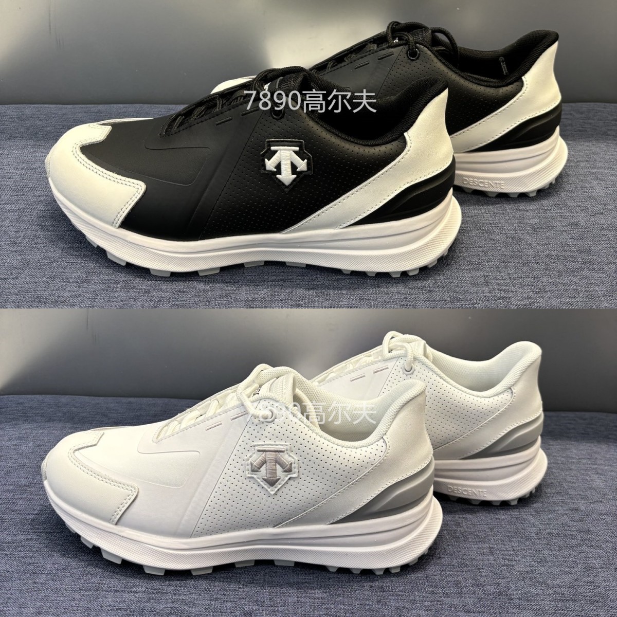 高尔夫球鞋 24春季 系带拼色防滑运动鞋 新品 子韩国代购 男女情侣同款