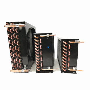 制冷冷凝器风冷水冷冷凝蒸发器可定做带电机散热器小型铜管铝 新品