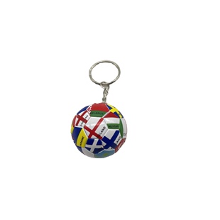 万国旗足球钥匙扣挂件迷你世界杯足球钥匙圈体育礼品 热卖 爆款