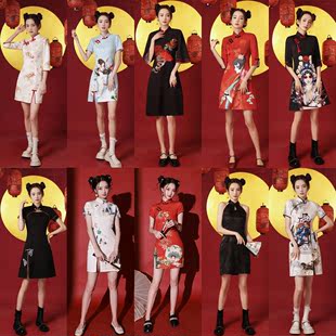 中国风女装 日常可穿 国潮旗袍新款 改良年轻款 新中式 少女小个子短款