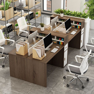 职员办公桌职场办公桌椅组合简约现代工位桌子办公卡位员工工作位