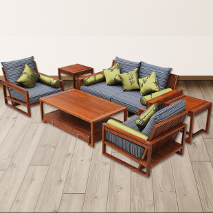 红木京瓷梯形沙发刺猬紫檀客厅实木苏梨家具花梨木茶几 新中式