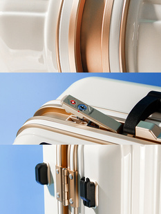 日本高颜值铝框拉杆行李箱男女青年20寸万向轮纯色旅行通用登机箱