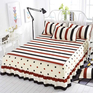 床罩单件保护床套荷叶花边床单床群双人1.8米2.0m夏季 纯棉床裙式