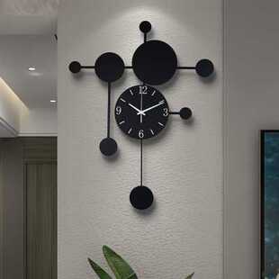 大号静音石英钟 钟表挂钟客厅餐厅免打孔艺术大气时钟墙上极简风格