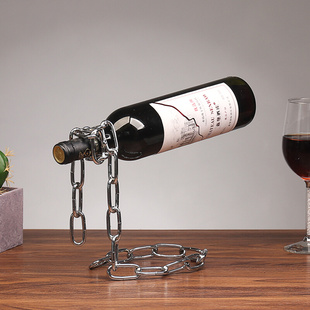 创意红酒架酒柜摆件倒挂高脚红酒杯架家用葡萄酒架子欧式 放酒瓶架