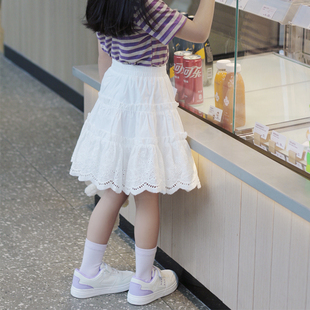 儿童裙子夏天仙女超仙森系半身裙女童短裙2023夏装 星空裙纱裙蛋糕