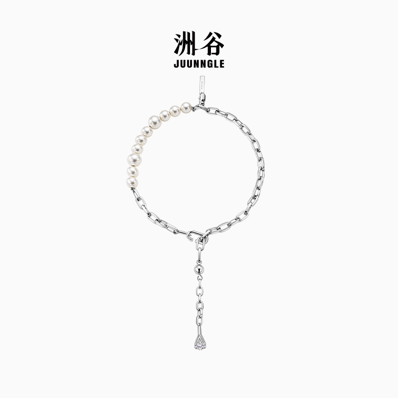 珍珠项链拼接颈链女男轻奢小众设计锁骨链饰品 洲谷新款 Juunngle