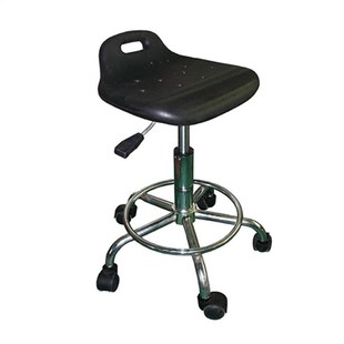 定制优质不锈钢四脚圆凳防p静电pu靠背椅子无色升间黑尘车降圆凳