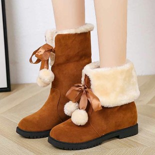 2022冬季 可爱加绒加厚棉鞋 学生韩版 棉靴马丁靴短靴 百搭雪地靴女款