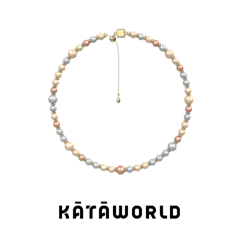 KataWorld怀珠系列美拉德贝珠隔珠拼接项链高级设计感轻奢小众