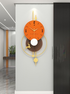 家用时尚 创意时钟客厅轻奢个性 饰 艺术挂钟玄关钟表餐厅大气挂表装