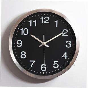 时钟钟表铝钟 客厅铝挂钟爆款 金属不锈钢静音挂钟创意时尚