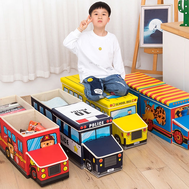 儿童玩具整理箱收纳凳子可坐人家用多功能折叠布艺宝宝收纳箱神器