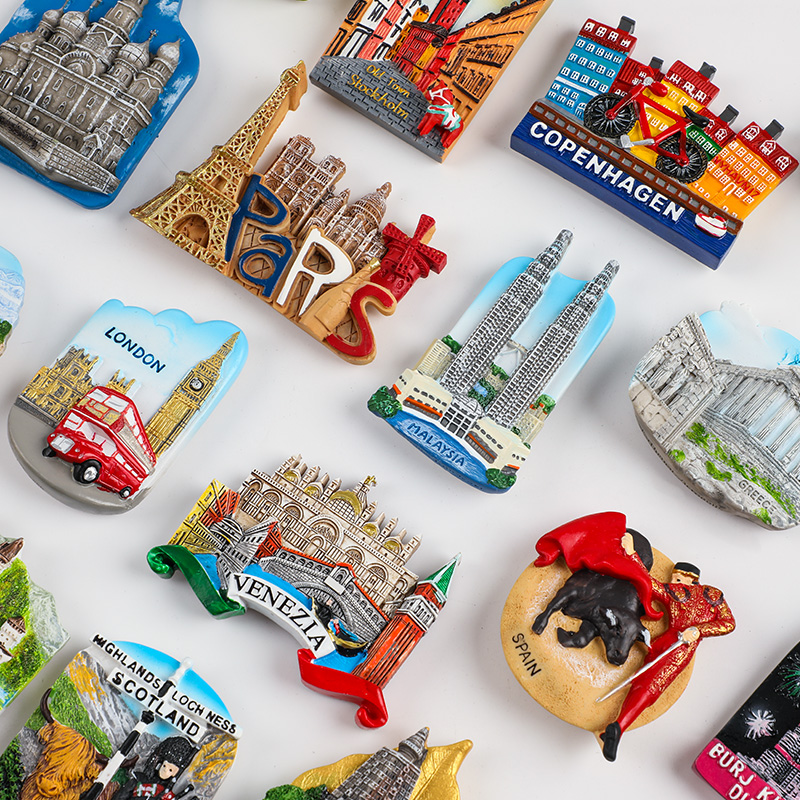 世界各国各地冰箱贴磁贴巴黎城市旅行国家旅游纪念品立体创意贴