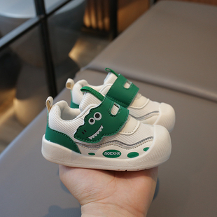 男宝宝学步鞋 子春秋防滑软底0 1岁半女童婴儿网面小童运动机能鞋