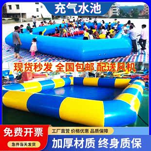 大型儿童户外游泳池水上乐园设备支架水池海洋球池手摇船充气水池
