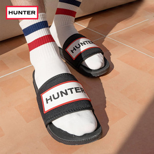 夏季 Hunter男鞋 一字拖男 外穿休闲大字母凉拖鞋 新款 沙滩鞋 男士